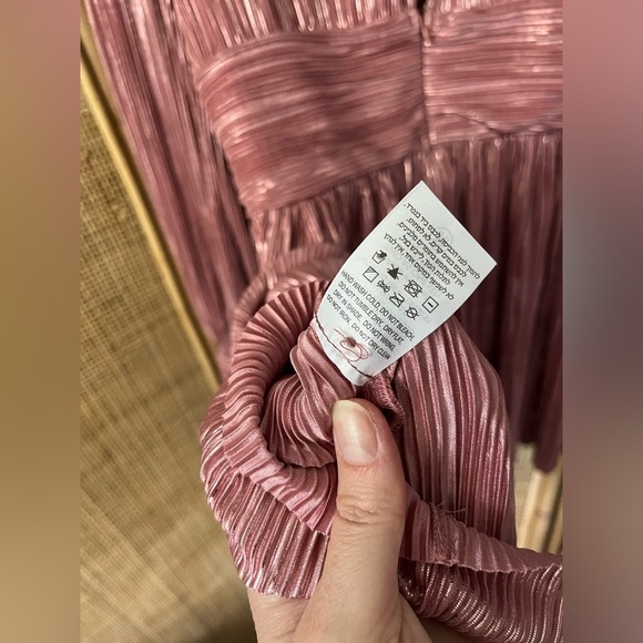 Sabina Musayev Golda Pleated Mini Dress in Rose Gold - Picture 14 of 14